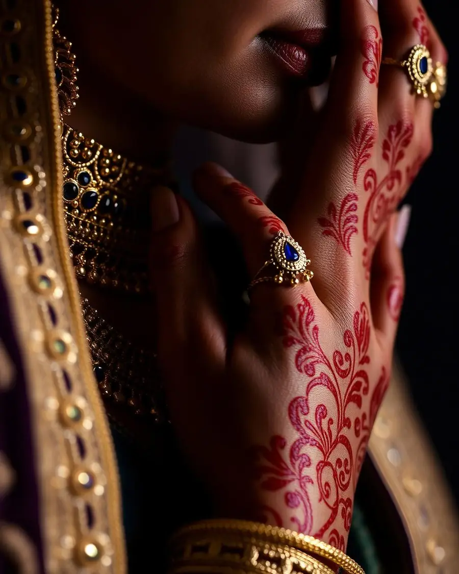 Bridal jewellery detail